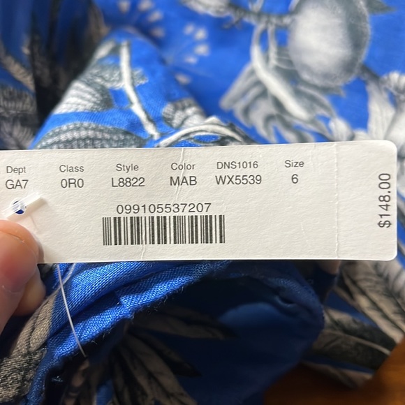 J. Crew Wide Leg Botanical Print Linen Pants with Waist Tie - Picture 5 of 5